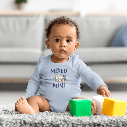 Organic Long Sleeve Baby Bodysuit - Mixed & Mini