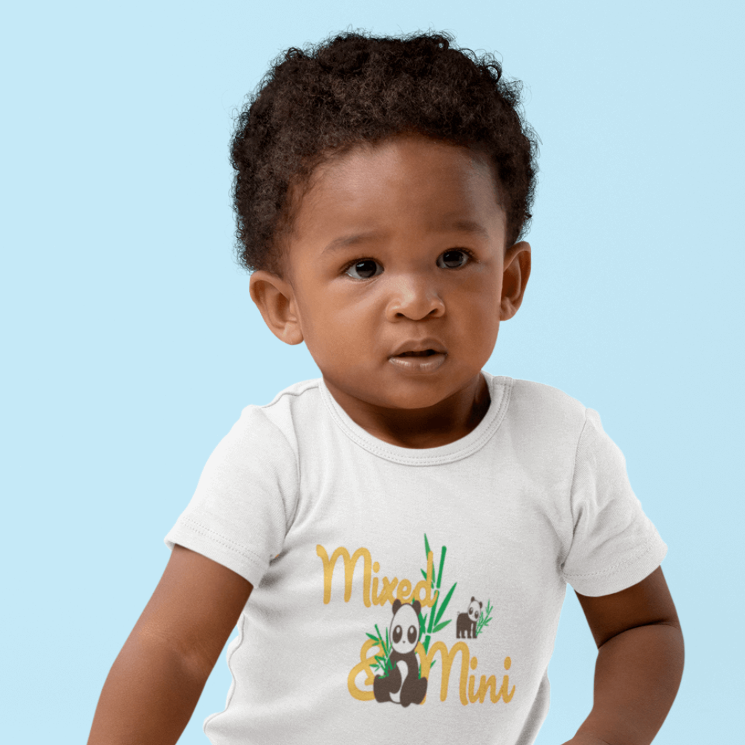 Organic Short Sleeve Baby Bodysuit-Mixed & Mini