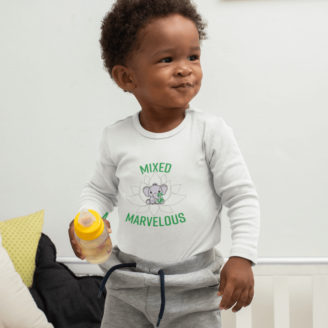 Organic Long Sleeve Baby Bodysuit-Mixed & Marvelous