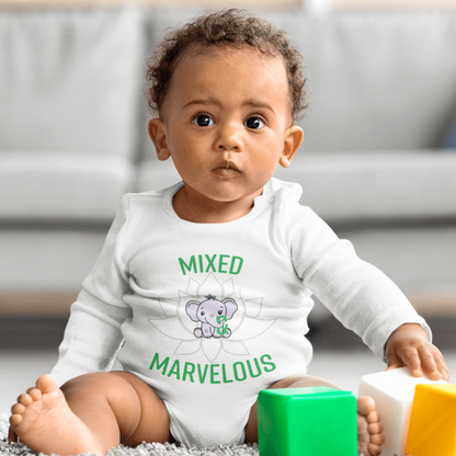 Organic Long Sleeve Baby Bodysuit-Mixed & Marvelous