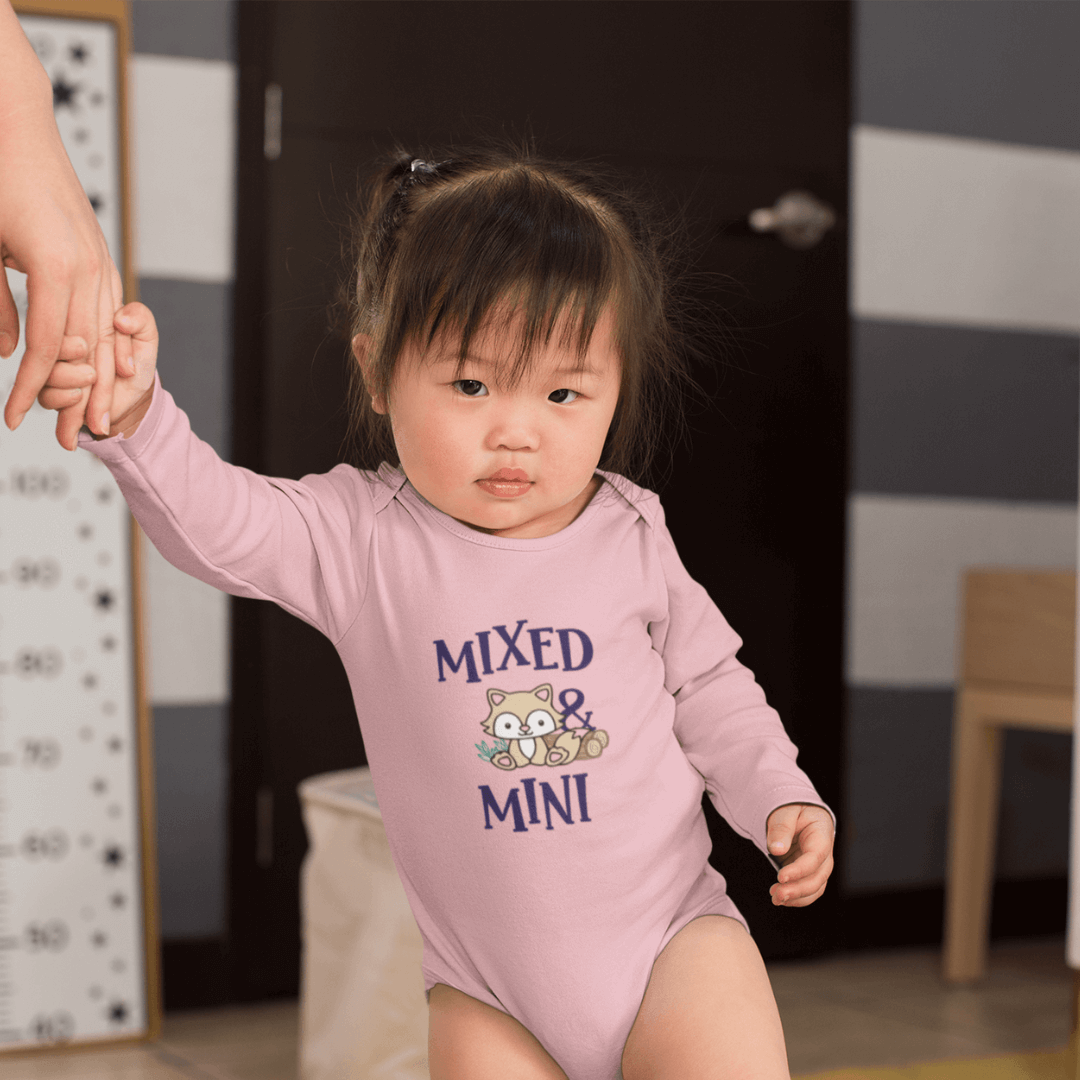 Organic Long Sleeve Baby Bodysuit - Mixed & Mini