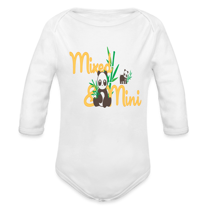 Organic Long Sleeve Baby Bodysuit - Mixed & Mini - white