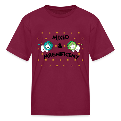 Kids' T-Shirt - Mixed & Magnificent - burgundy